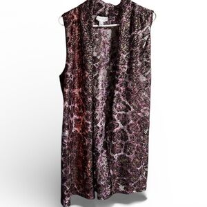 5 for $20 🌲 Susan Graver Metallic Lace Sleeveless Cardigan